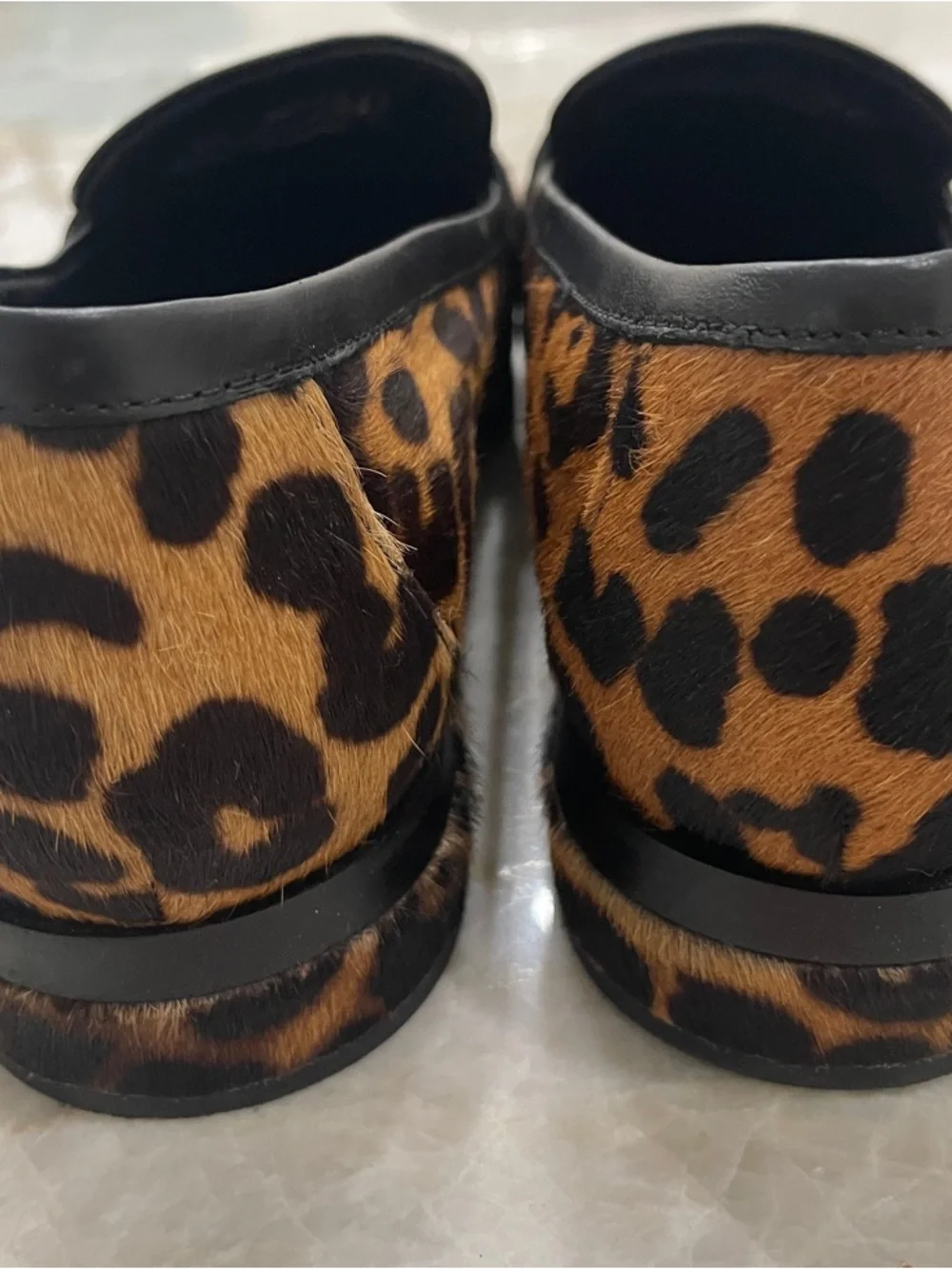 Vionic Leopard-Print Penny Loafers in Brown and Black